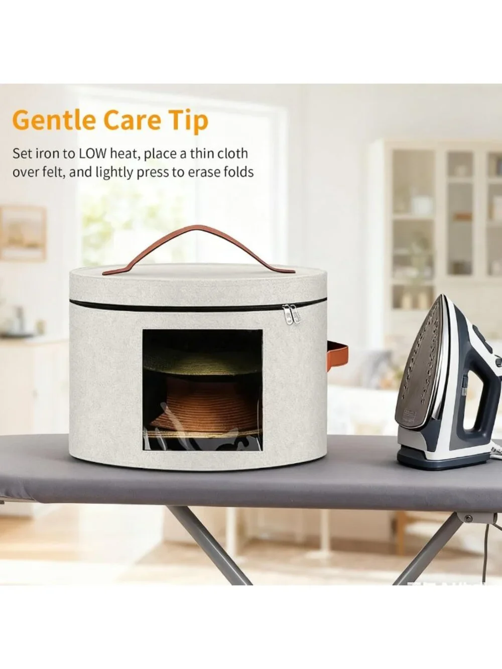 Stylish Stackable Hat Storage Box - Round Organizer for Closet & Travel